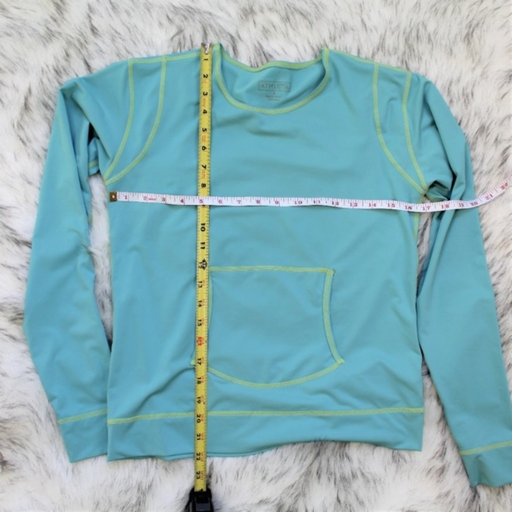 Athleta Mint & Green Stitch Pullover Sweatshirt - Picture 3 of 8